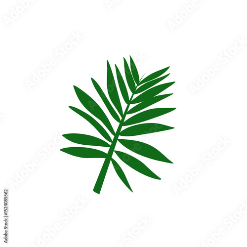 A collection of green tropical leaves in various shapes and sizes, including monstera, palm, and fern leaves, arranged in a seamless pattern on a white background.