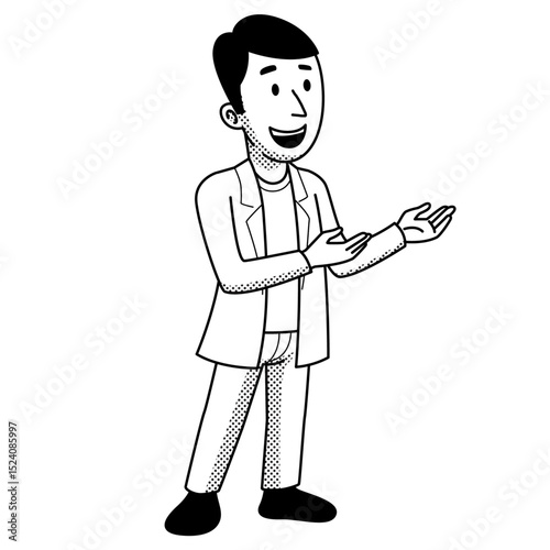 man smiling and rising his hands