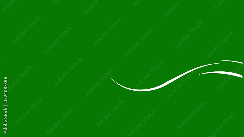 A green background with white border و bird on wave green screen animated chromakey background colorful figure composition creative cartoonish gesture frame depth scene motion illustration