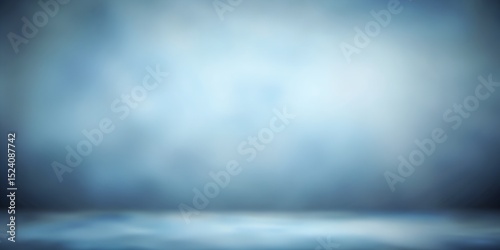 Modern blur abstract soft blue studio and wall background