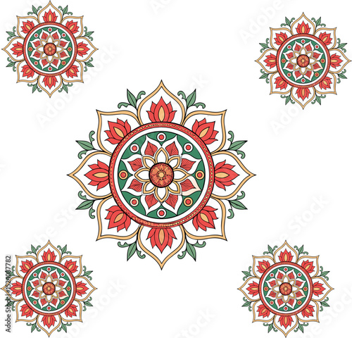 vector illustration of hand drawn mandala