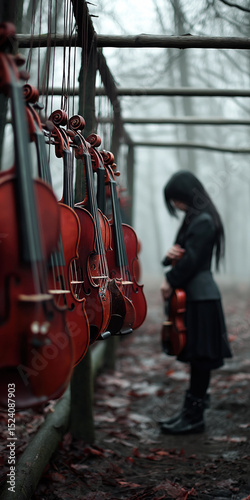 Surreal Mädchen mit Geige