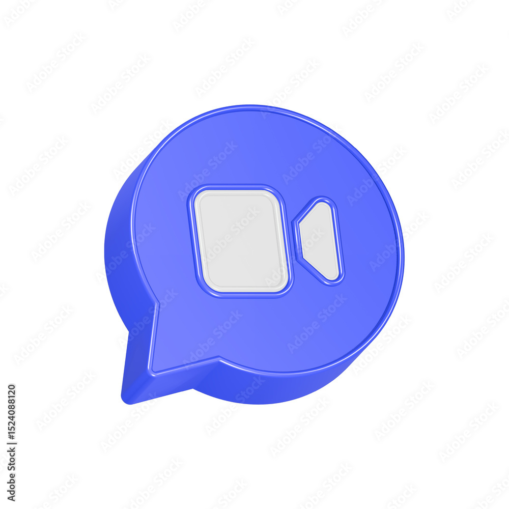 Fototapeta premium video call icon 3d rendering