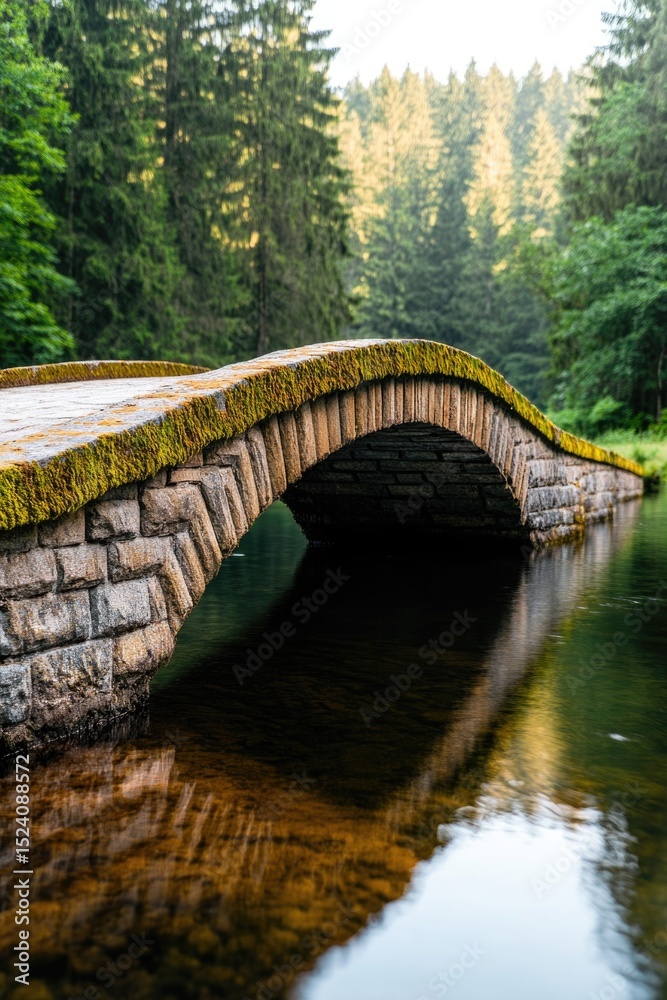 Fototapeta premium Nature Bridge Over Stream