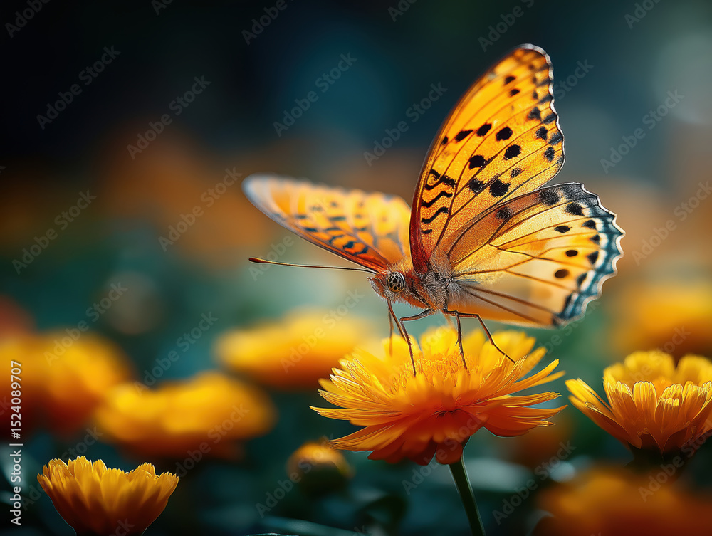 Obraz premium Orange Schmetterling