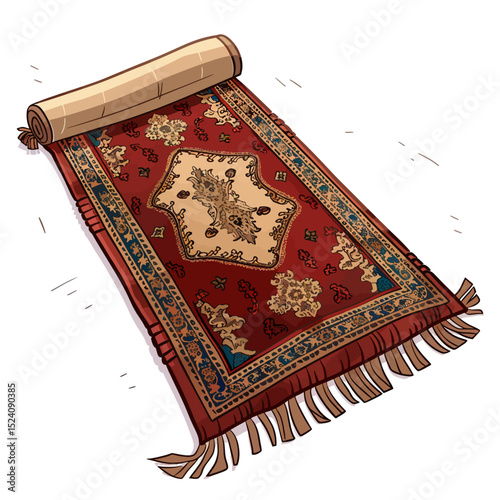Vector illustration of a prayer mat