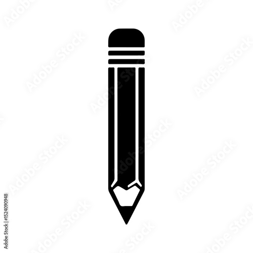 Black Outline Illustration of Pencil