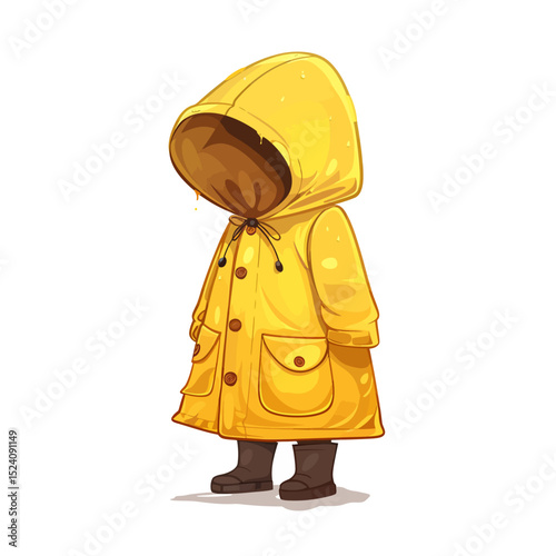 Raincoat on white 