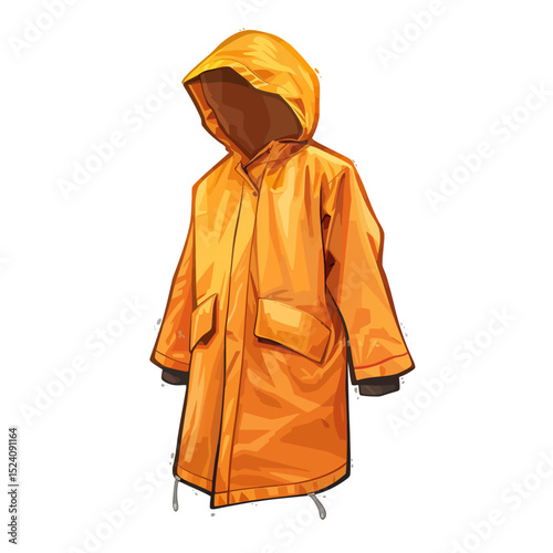 Raincoat isolated on white 