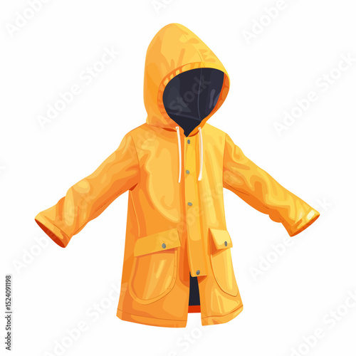 Raincoat on white background 