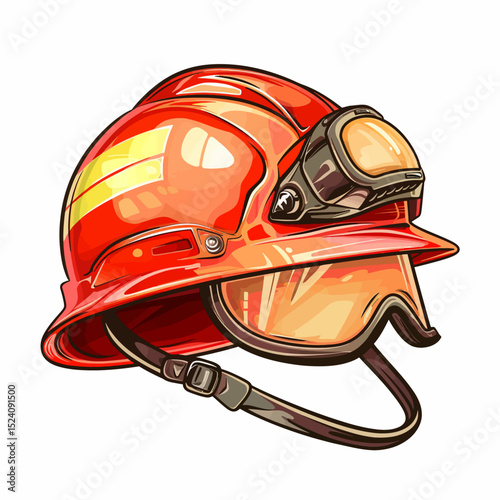 Rescue helmet on white 