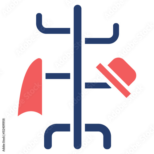 Coat Rack solid color icon
