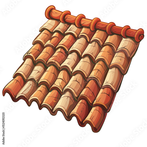 Vector rooftile isolated 