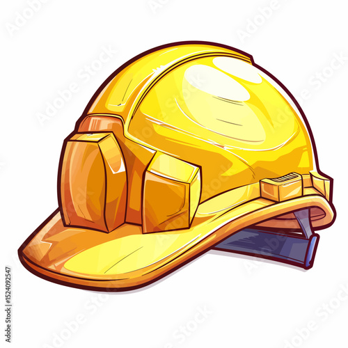 Safety helmet isolated white background 