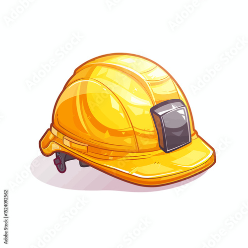 Yellow safety helmet vector 