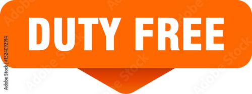 duty free sticker. duty free sign on transparent background