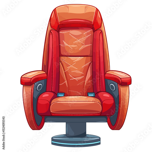 Red seat isolated 