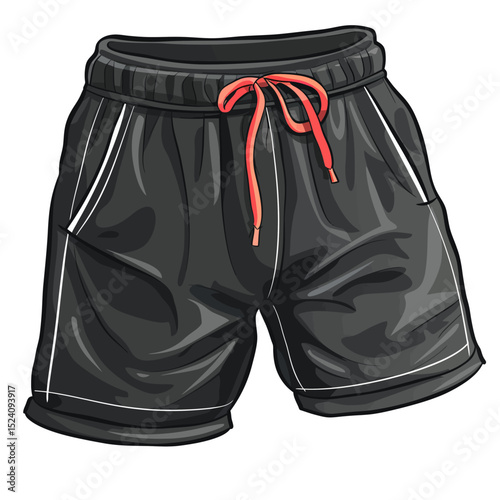Black shorts isolated 
