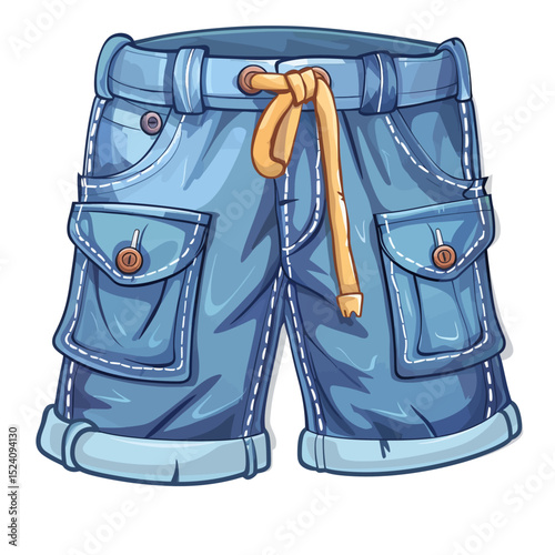Blue shorts isolated 