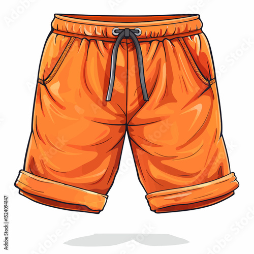 Orange shorts isolated 
