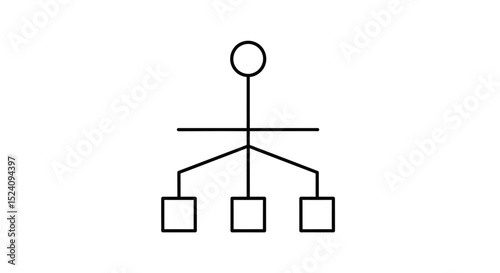 Simple Diagram Illustrating Hierarchy and Relationships in a System