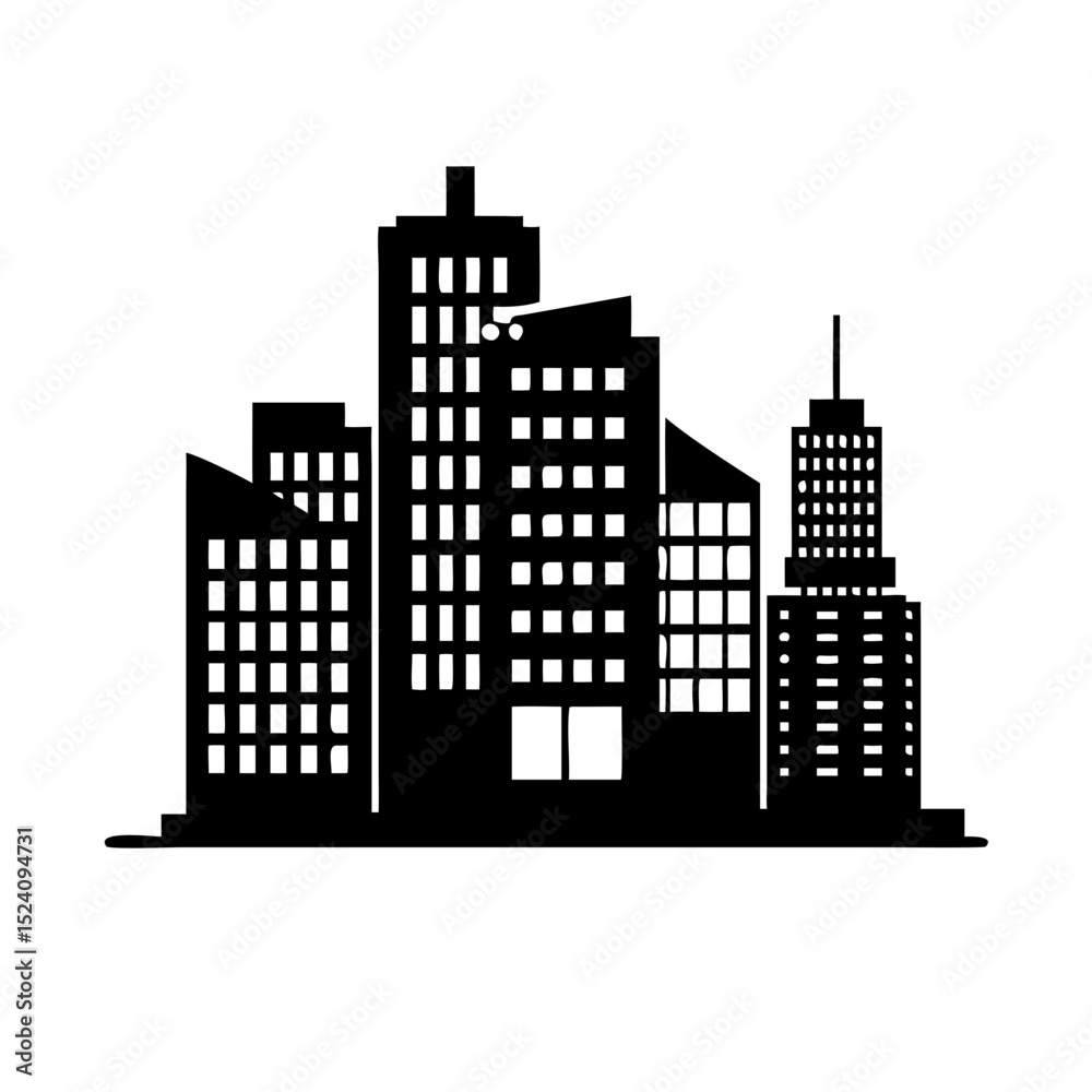 Fototapeta premium city skyline silhouette
