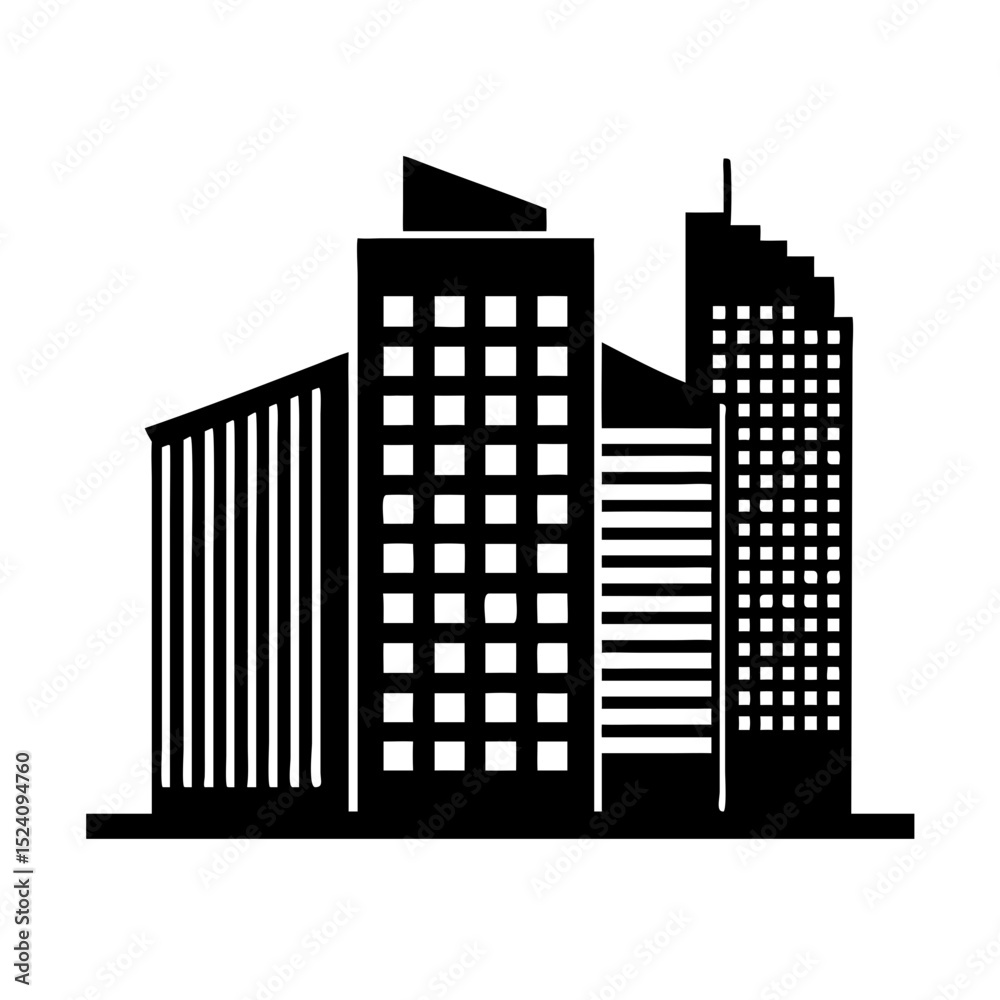 Fototapeta premium vector illustration of city buildings