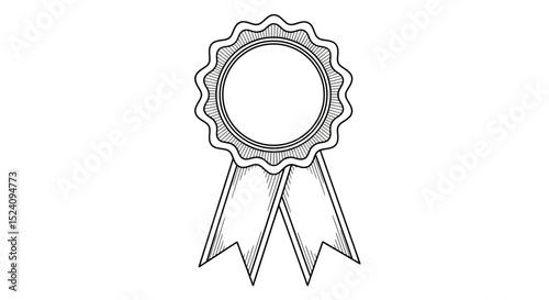 Vintage Award Ribbon and Medal Design