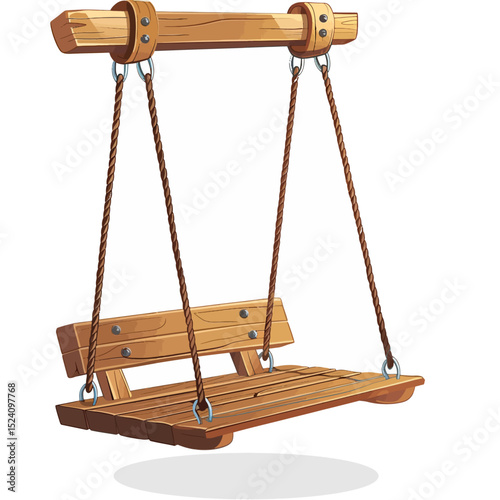 old wooden swing