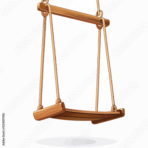 Wooden swing illustration 