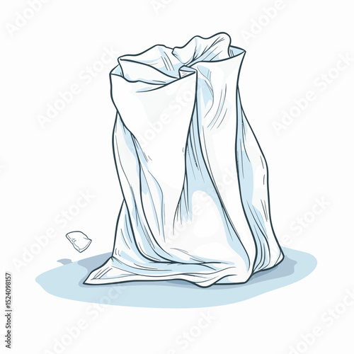 Tissue isolated white background 