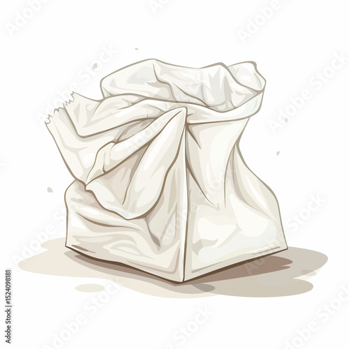 Tissue on a white 