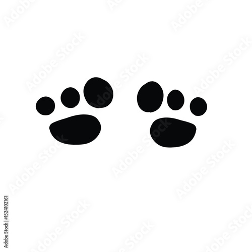 foot step of animal simple ouline  illustration.eps