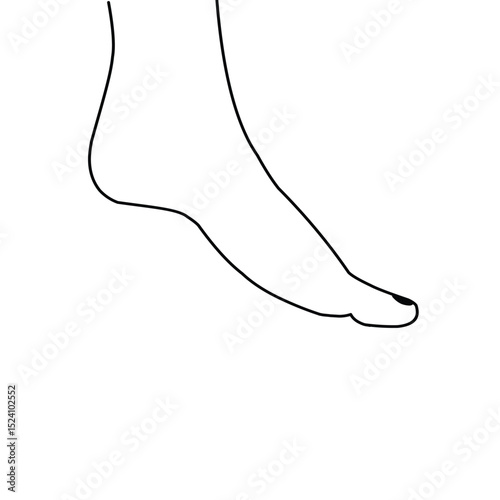 feet simple ouline illustration.eps