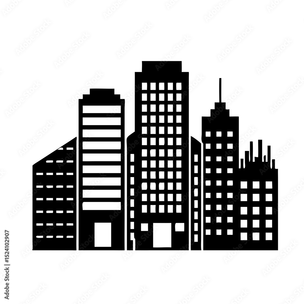 Obraz premium city silhouette vector