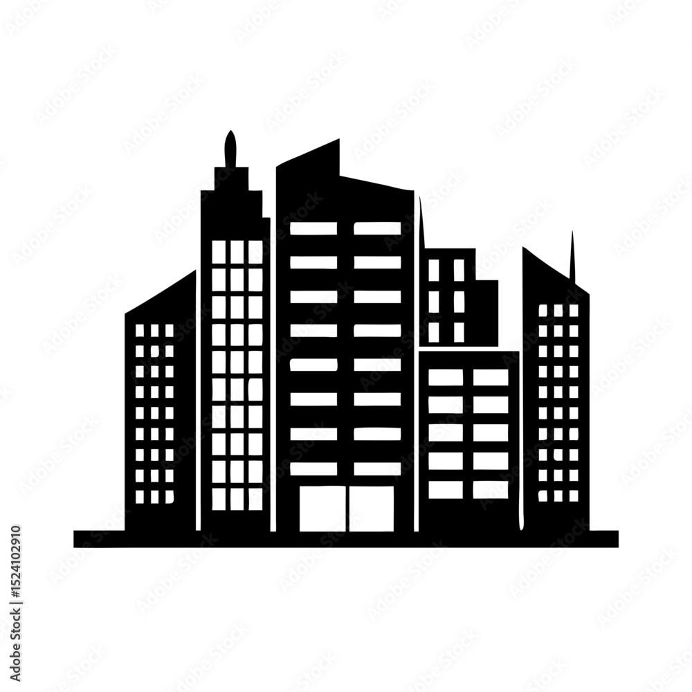 Fototapeta premium city buildings vector illustration