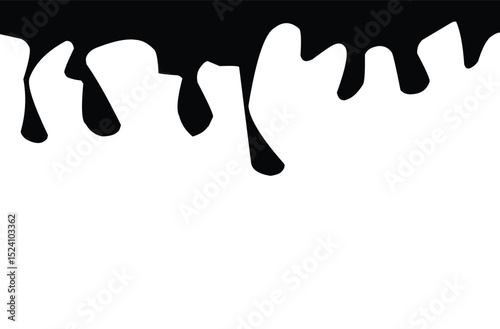 black liquid dripping molten frame background .eps