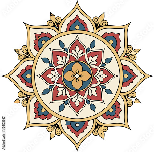 vector illustration of hand drawn mandala