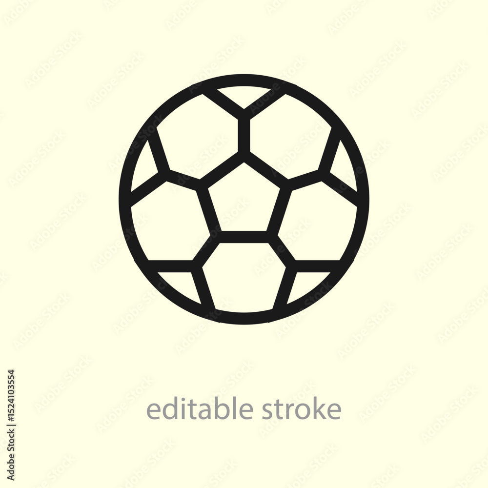 Obraz premium Soccer ball icon. Football icon. Playing football or soccer. Sports equipment. Vector