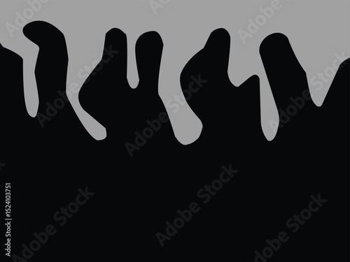 black and gray color liquid dripping molten splash shape  (20250607043501).eps