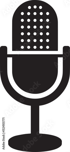 microphone silhouette vector and artwork