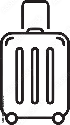 Rolling Suitcase Icon Travel Luggage, Trip Essentials, Vacation Packing