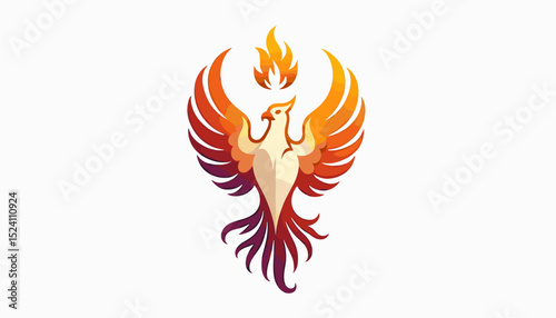 Phoenix in the cycle of rebirth — ash, flame, and feather representation