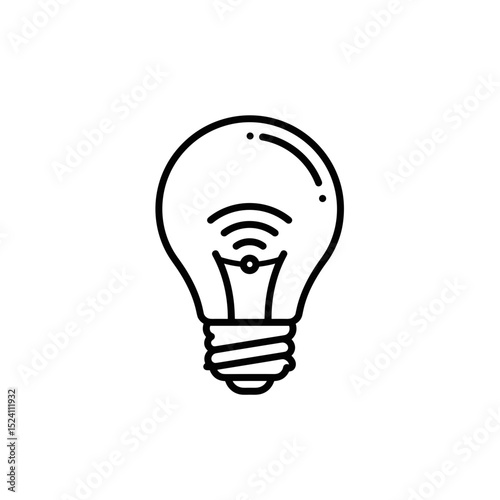 Smart light bulb with wireless signals representing energy efficiency  