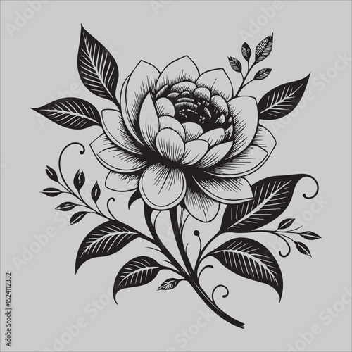 Vintage Floral Tattoo