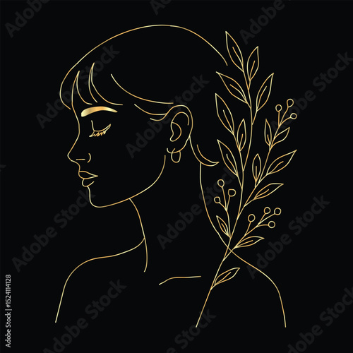 silhouette of a woman with flowers