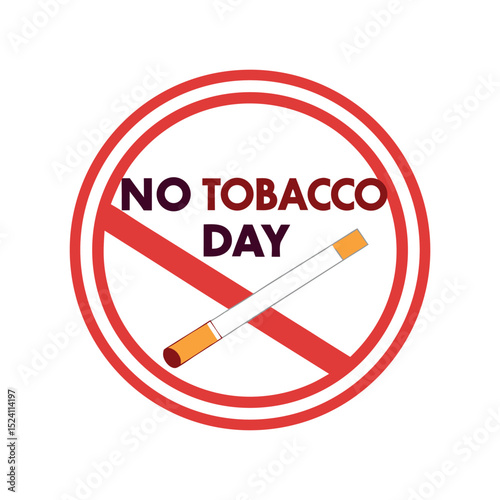    No tobacco day vector illustration.
