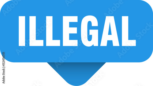 illegal sticker. illegal sign on transparent background