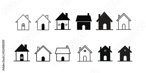 Simple house . Smart home icon collection. Main page pictogram in filled, thin line, outline editable Stroke. House, Technology, Wireless. Professional vector icon.