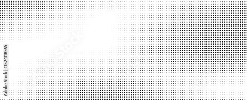 Grunge halftone gradient background. Faded grit noise texture. White and black sand wallpaper. Retro pixelated backdrop. Anime or manga style comic overlay. Vector graphic design textured template